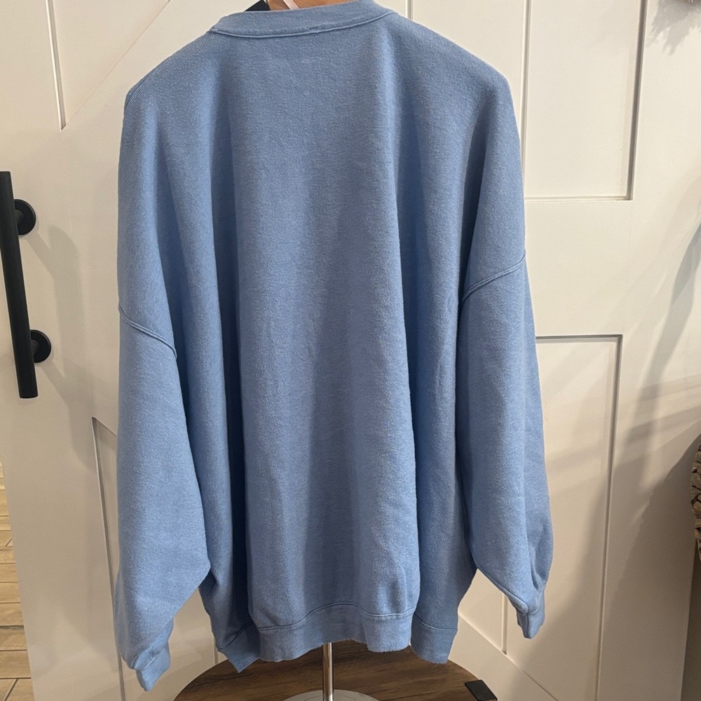 Free People Light Blue Camden sweatshirt. oversized - Picture 6 of 8